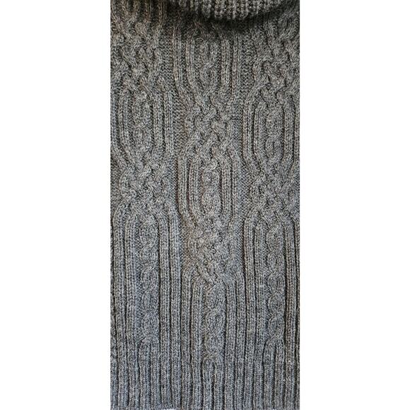 Aran Mor Womens SM Ireland Sweater Irish Knot Cable Knit Grey 100% Merino Wool - Picture 3 of 5